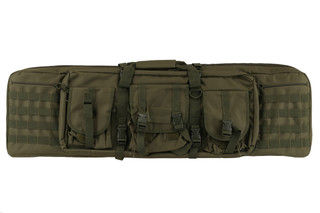 NcSTAR VISM 42" Double Carbine Case in Green features three exterior pockets with buckle closures